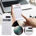 thumbnail image 1 of Solar Powered Calculator 12 Digit Display | Mini Pocket Calculator for Students | Quiet Exam Portable Computer | Aluminum Desktop Calculator for Office, Home, and School Use, 1 of 9