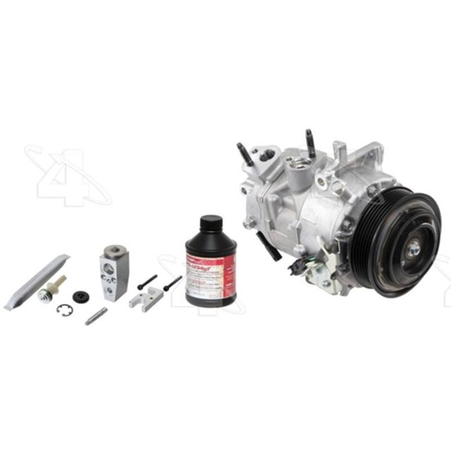 Fits 2018-2020 Ford F-150 Four Seasons Air Conditioner Compressor 10438NK OE Replacement; With Filter Drier/Expansion Device/Compressor Oil/Gaskets/O-Rings