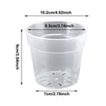 thumbnail image 3 of TIELUTT Transparent Nursery Flowerpot 5 Packs Transparent Flowerpot Suitable for Flower with Handle Small Resin Flower for Indoor Extra Large Flower Indoor Flower Indoor Variety Pack, 3 of 8