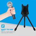 thumbnail image 4 of Support de Trépied en Plastique Noir pour Microphone Usage Domestique avec Base Stable et Design Pliable 2 Pcs, 4 of 8