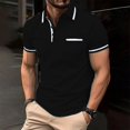 thumbnail image 1 of Male Spring Business Lapel T Shirt Bottoming Shirt Short Sleeve Shirt Patchwork Top Mens Turtle Neck Long Sleeve Tops Mens Large T Shirts Lightweight T Shirts Rayon Long Sleeve Shirt Men Neck Top for, 1 of 3