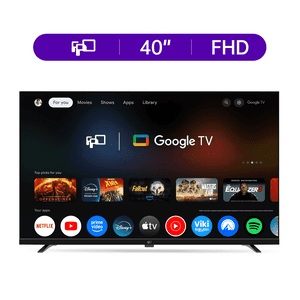 FPD 40-inch Intelligent TV, 1080P FHD Google TV avec Google Play intégré Google Cast , Dolby Audio, HDR 10, Télévision à écran plat avec Google Assistant Voice Remote