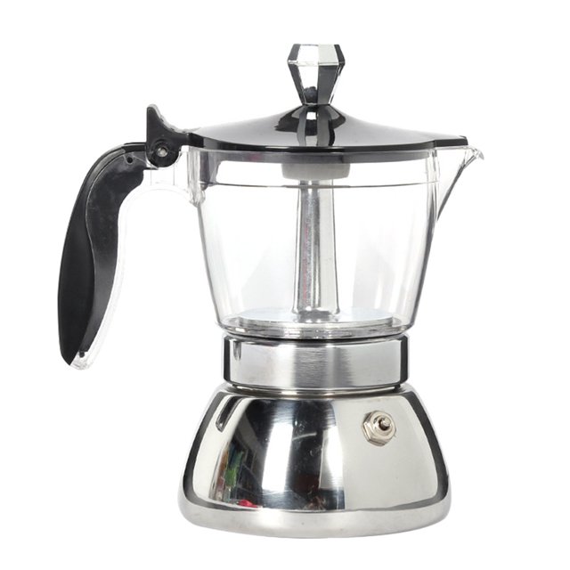 MasteelfCA Large Capacity Coffee Kettle Stainless Steel Moka Pot Espresso Coffee Pot