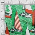 thumbnail image 2 of oneOone Viscose Jersey Green Fabric Nautical Sewing Craft Projects Fabric Prints By Yard 60 Inch Wide, 2 of 5