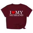 thumbnail image 2 of Meichang T-Shirts Graphiques pour Femmes T-Shirts de la Saint-Valentin T-Shirts Graphiques Mignons avec Cœur Hauts Décontractés à Col Rond Manches Courtes Coupe Ample T-Shirts de Fête T-Shirts de la Saint-Valentin, 2 of 6