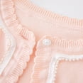 thumbnail image 4 of Besolor Girls Cropped Shrug Cardigan Open Front Long Sleeve Knit Sweaters Button Closure Cover up Tops for Dress, 4 of 7