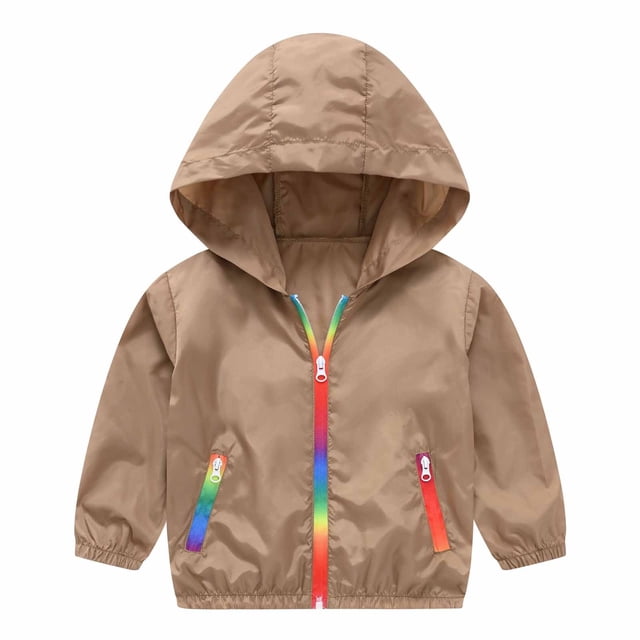 Posijego Toddler Kids Sun Protection Jacket Spring Summer Long Sleeve Hooded Full Zip Jackets for Outdoor