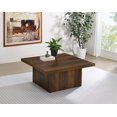 thumbnail image 2 of Coaster Devar Square Engineered Wood Cocktail Coffee Table in Dark Pine, 2 of 8