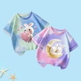 thumbnail image 2 of Jamicy T-Shirts pour Filles Mode Enfants Hauts Mignons pour Filles 2 Pcs Manches Courtes T-Shirts d'Été Mode T-Shirts Graphiques Col Rond Chandail, 2 of 3