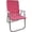 Rose Complet, variante sur Lawn Chair USA - Chaise Classique Pliante en Aluminium à Sangles - Chaise d'Extérieur Durable, Portable et Confortable - Idéale pour le Camping, les Sports et les Concerts - Rayure Beige