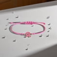 thumbnail image 3 of Advocate The Bracelet For Womens Health Ribbon Bracelet Breast Illness Awareness Day Pull-Out Hand Chain Holiday Gift, 3 of 6