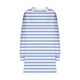 thumbnail image 4 of RXIRUCGD Sweat-Shirt Oversize à Col Rond pour Femmes Imprimé Manches Longues Tunique, Bleu, Taille : m, 4 of 5