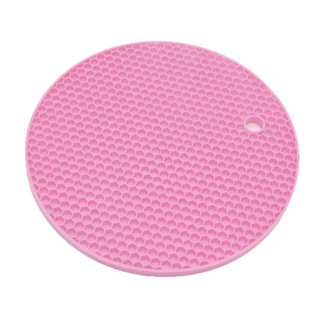 Rubber Non-Slip Heat Resistant Mat Colorful Round Coaster Non-Slip Pad ;Silicone Rubber Cushion Placemat Pot Holder Table Silicone Mat