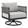 thumbnail image 1 of Afuera Living Modern Aluminum Outdoor Swivel Rocking Chair in Black, 1 of 9