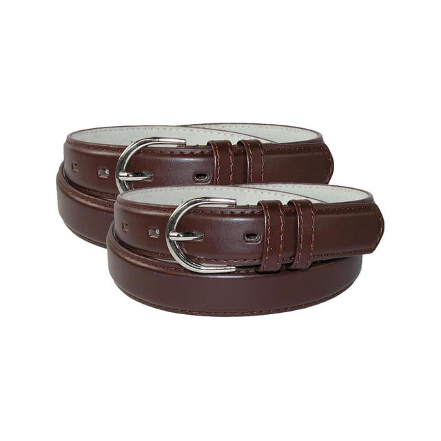 CTM® Ceinture Habillée en Cuir 1 1/8 Pouce (Lot de 2) (pour Femmes)