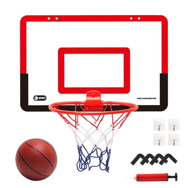 IROINID Jouets Jeux Enfants,Décorations de Noël,Jouets pour Bébé en Liquidation,Jouets Farces et Attrapes,Planche de Basketball Transparente à Suspendre à la Porte Panneau de Basketball Sans Perçage avec 1 Filet de Panier 4 Crochets 1 Ballon de Basketball