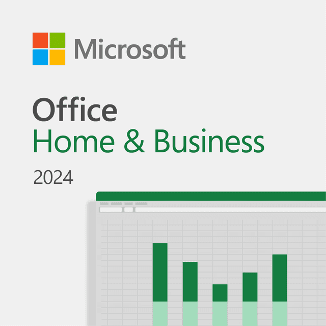Microsoft Office Home & Business 2024 - 1 User Subscription (Digital Download) desktop productivity suite for one PC or Mac including Outlook, Word, Excel, PowerPoint and OneNote; digital download with electronic code emailed; suited for home or small business productivity.
