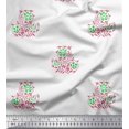 thumbnail image 1 of Soimoi Rayon Crepe Fabric Leaves & Floral Block Fabric Prints by Yard 46 Inch Wide, 1 of 3