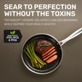thumbnail image 4 of Ceramax Etched Black 10 Inch Nonstick Ceramic Stainless Steel Fry Pan Tri-Ply Induction Ready Dishwasher Safe Cookware, 4 of 7