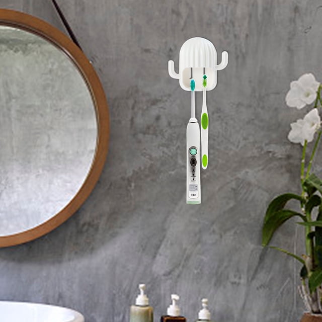 Daisyyozoid Father's Day Toothbrush Holder Toothbrush Rack Free Perforation Wall Hanging Cactus Suction Wall Hanging