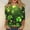 09-Green st patricks day shirts womens, variant on Mceream St Patricks Day Shirt Women 3/4 Sleeve Cute Round Neck Shamrock Shirts Spring Tops casual Saint Patty's Irish Tshirt Summer Tops Green XXL