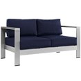 thumbnail image 5 of Modway Shore Ensemble de Mobilier de Patio Extérieur en Aluminium 4 Pcs, Argent Marine, 5 of 5