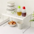thumbnail image 3 of Étagère d'Armoire Empilable Extensible pour Rangement de Garde-Manger de Cuisine – Organisateur de Comptoir Ajustable avec Conception Empilable en Blanc, 3 of 5