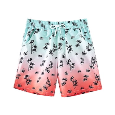 TIWEKE Kids Swimsuits,Kids Boys Summer Print Shorts Beach Swimwear Swimming Trunks Clothes Kids Swim Trunks (Pink,13-14 Years)