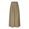 thumbnail image 4 of Timegard Dress Pants for Womens High Waisted Button Wide Leg Ruched Business Casual Trousers with Pockets, 4 of 6