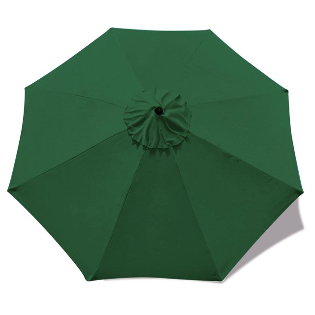 Patio Umbrella Cover Replacement Top Canopy for 9ft 8 Ribs, Green (Canopy only)