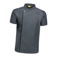 thumbnail image 4 of lionlar Veste de Chef à Manches Courtes pour Café Restaurant Uniforme Unisexe Gris TTG, 4 of 8