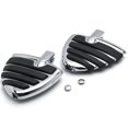 thumbnail image 1 of Krator Chrome Motorcycle Wing Foot Pegs Footrests L+R Compatible with Yamaha V-Star Virago 250 All Years Front, 1 of 3