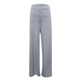 thumbnail image 4 of WEIYLL Women's Pants Work Straight Wide Leg Button Down High Elastic Waisted Pockets Grey Trousers size M, 4 of 5