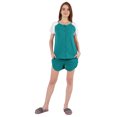 thumbnail image 2 of Inkmeso Solid 2 Pc Nightwear Set For Women Raglan Sleeves Button-Down Top & Shorts Sleepwear-65, 2 of 7