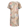 thumbnail image 4 of FcBaudy Robe à Manches Courtes à Col en V, Robes d'Été pour Femmes, Robes pour Femmes Décontractées Amples d'Été Imprimées à Manches Courtes Robe de Plage Robe d'Été Robes Femmes Robe, 4 of 5