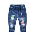 thumbnail image 1 of KIDSCOOL SPACE Baby Ripped Jean,Toddler Elastic Distressed Waist Denim Pants, 1 of 5