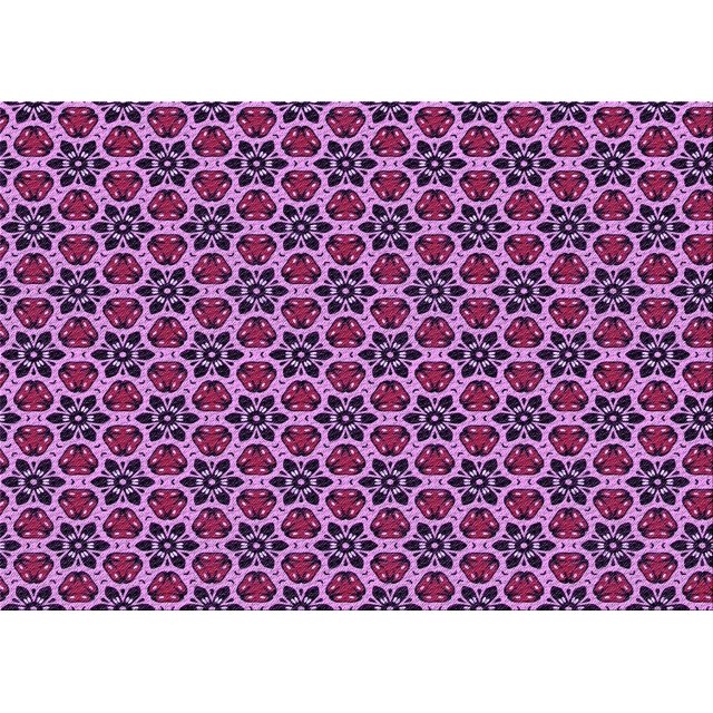 Ahgly Tapis Rectangulaire Lavable en Machine Orchidée Violet, 6 Pieds x 9 Pieds
