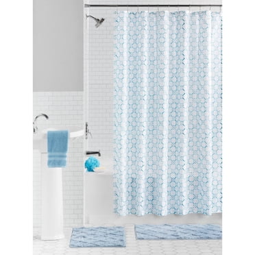 Mainstays Ensemble d'accessoires de Bain Rylee Diamond de 15 Pièces, Bleu/Blanc
