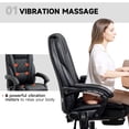 thumbnail image 3 of CoSoTower Massage Office Chair, Reclining Computer Chair with Adjustable Height and Footrest, Black, 3 of 7