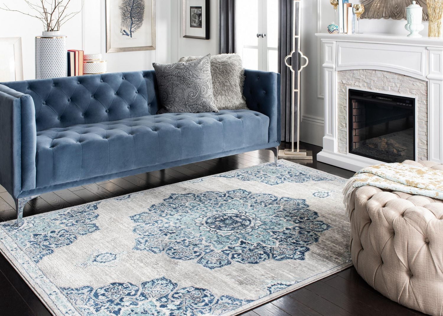SAFAVIEH Brentwood Cantor Floral Area Rug