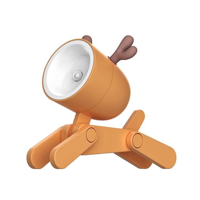 Yeacher Cartoon Night Light Kid Lamp Mini Deer LED Desk Lamps Cute DIY Portable with