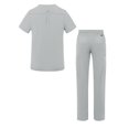 thumbnail image 2 of Adar Addition Go-Basic Scrub Set for Men - Classic V-Neck Scrub Top & Cargo Scrub Pants - A9300 - Silver Gray - XXS, 2 of 7