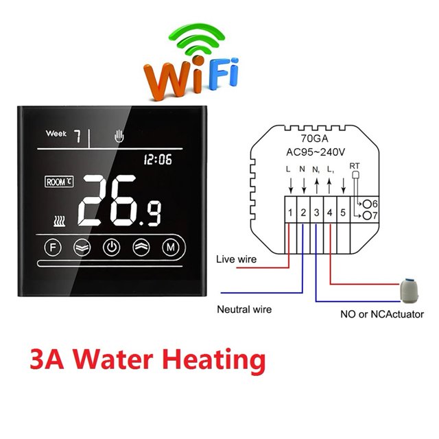 Home Smart Intelligent WiFi Thermostat Room Electric Water Gas Boiler Floor Heating Temperature Controller ,Easy to Install