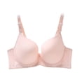thumbnail image 3 of Sentmoon Bralettes for Women Plus Size Seamless Lift Adjustable Strap Push up Bra Thin Style Anti-Sagging Comfortable Solid Color Sleep Bras Comfy for Beach Vacation Beige 100C, 3 of 4