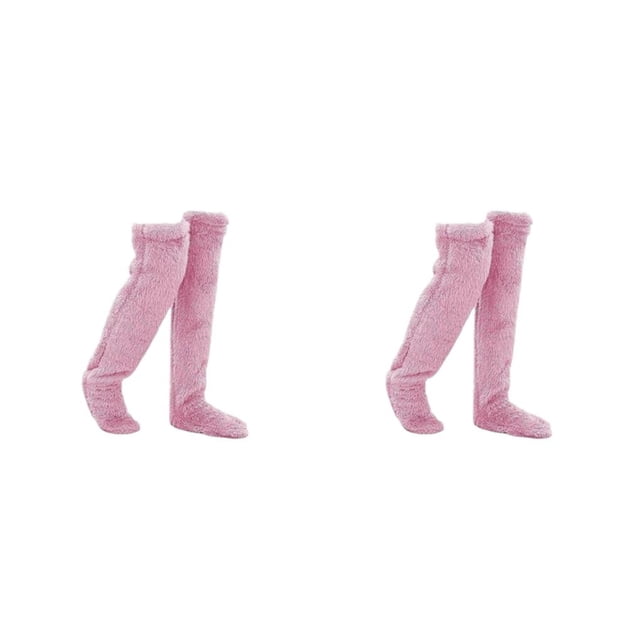 Decodeary Brown Easy-to-Wear Winter Socks For Maximum Comfort And Style Easy To Wear Cozy Slipper Socks pink purple 2Set