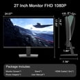 thumbnail image 2 of SANSUI 27 Inch Monitor, IPS 120Hz Computer Monitor Full HD 1920 x 1080P with HDMI DP Interfaces, Eye Care, Frameless, 100 x 100mm VESA Mountable (HDM, 2 of 8