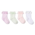thumbnail image 1 of George Toddler Girls' Crew Socks 4-Pack, 1 of 1