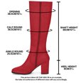 thumbnail image 2 of Unique Bargains Bottes Hauteur Genou à Talon Bloc à Bout Rond pour Femmes, 2 of 6