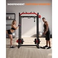 thumbnail image 2 of Memoryfield Power Cage with Cable Crossover System, 2000 lbs Capacity Power Rack with LAT Pulldown, Multi-Function Workout Cage with Pulley System for Strength Training, Red, 2 of 6