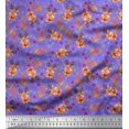 thumbnail image 1 of Soimoi Purple Rayon Fabric Christmas Theme Party Decor Fabric Printed Yard 42 Inch Wide, 1 of 3